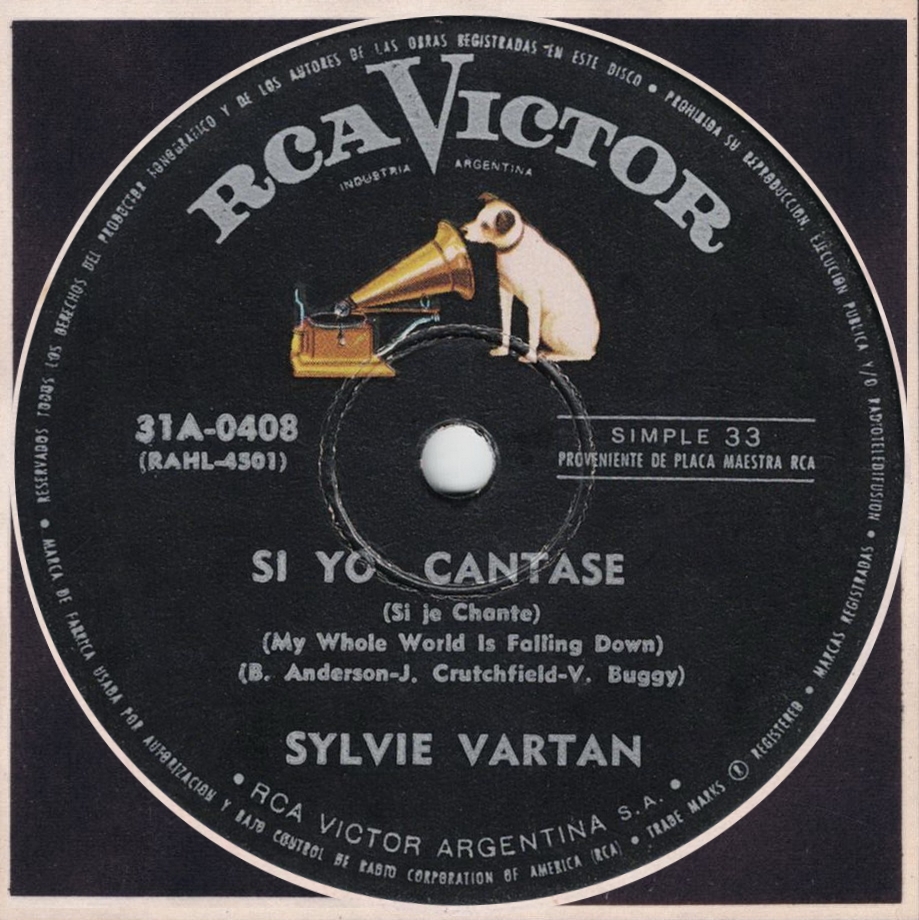 Sylvie Vartan SP Argentine "Si je chante"    31A-0408  Ⓟ 1963