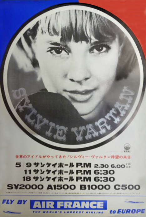 Sylvie vartan Flyer concert Tokyo 1965