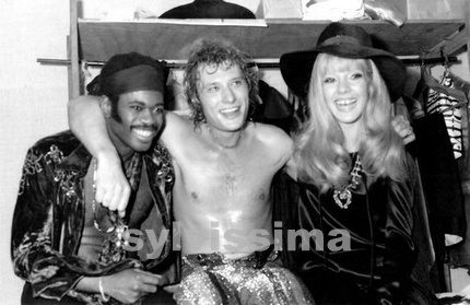 Lester Wilson, Johnny Hallyday et Sylvie Vartan au Palais des Sports en 1969