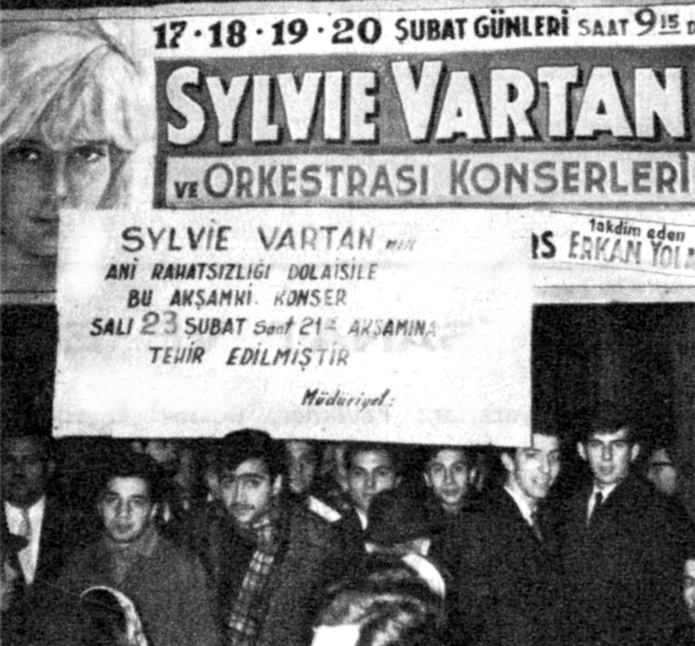 Affiche Sylvie Vartan Concerts à Istanbul Turquie  février 1965