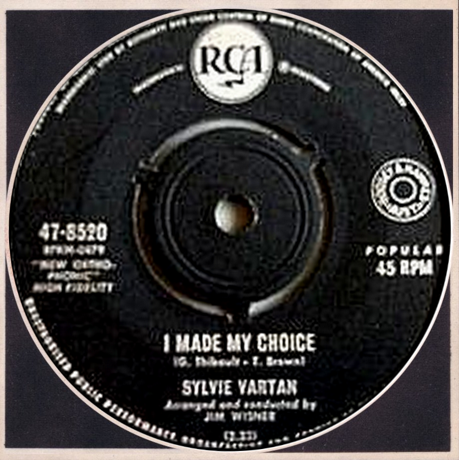 Sylvie Vartan SP Australie  "I made my choice"   47 85 20 Ⓟ 1965