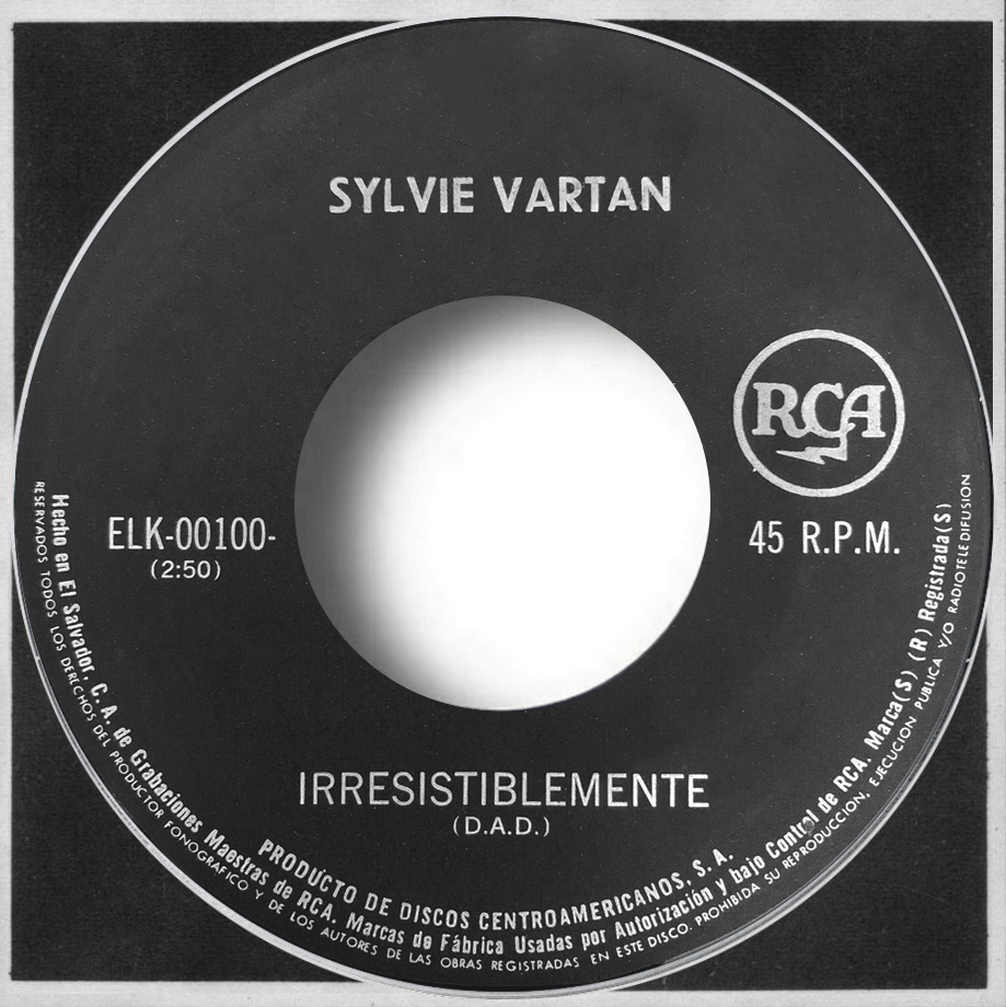 Sylvie Vartan SP Salvador  "Irresistibilmente"  RCA  ELK-00100 Ⓟ 1968