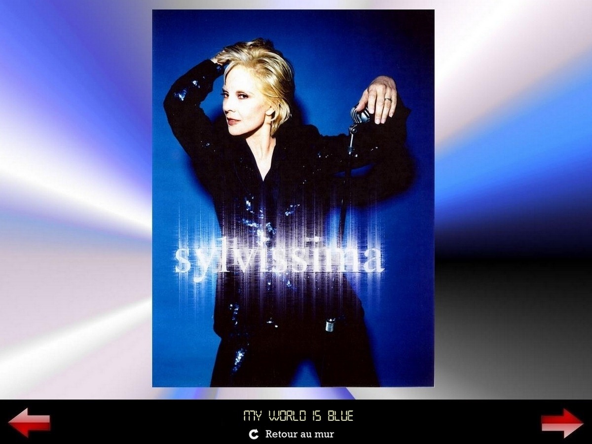 Sylvie Vartan Galerie Fan Art Sylvissima,, Costume Jean-Paul Gaultier, "My world is blue"