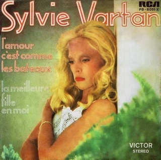Sylvie Vartan SP Portugal  "L'amour c'est comme les bateaux"  RCA PB 8051  Ⓟ 1976