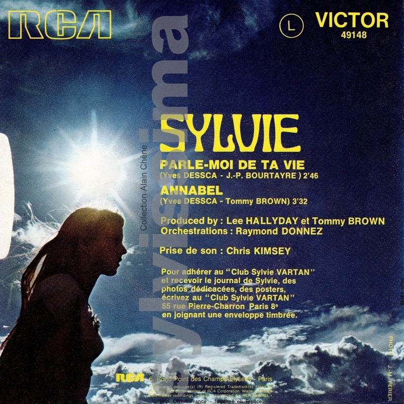   SP Sylvie Vartan Parle-moi de ta vie  -  49.148  -  Ⓟ 1970 verso