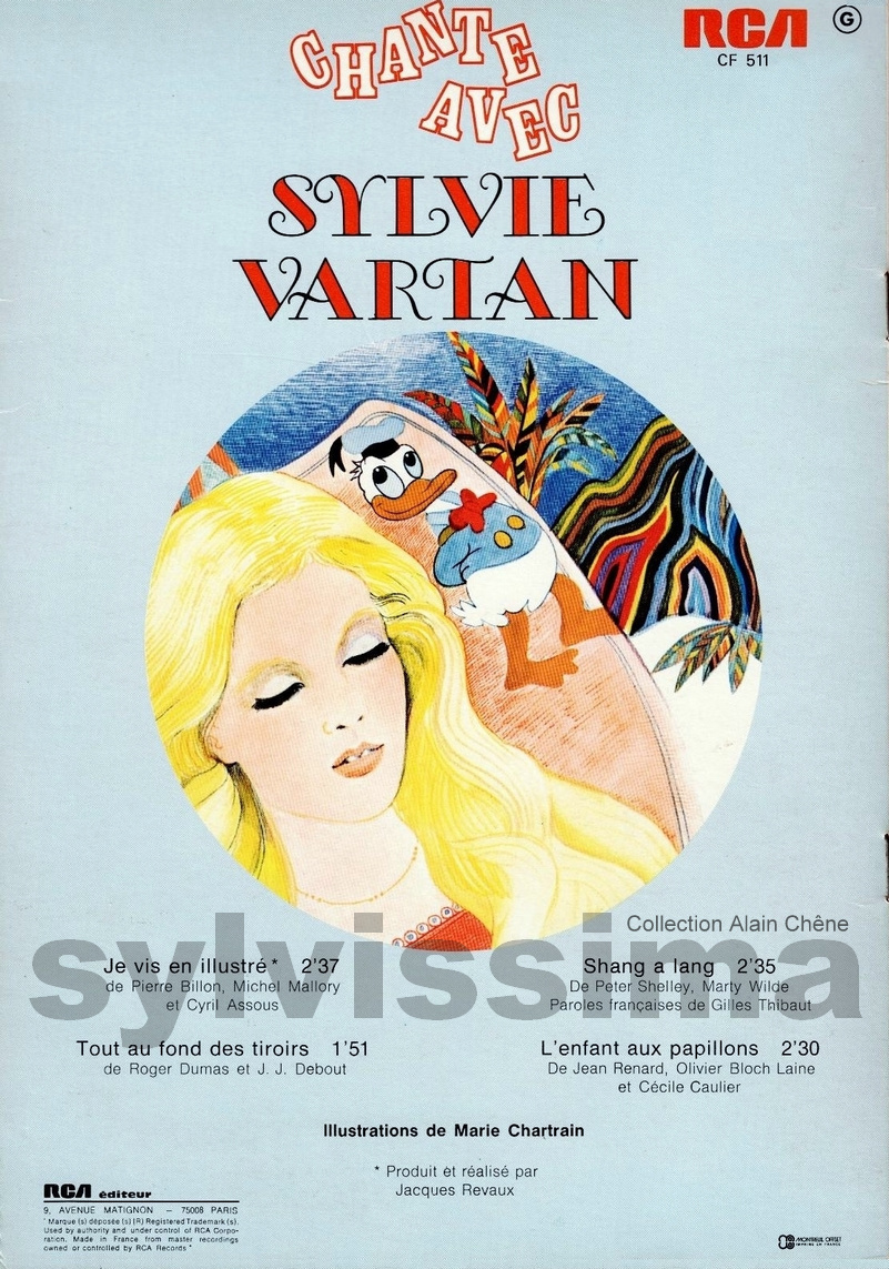  Sylvie Vartan  Sylvie Vartan  Livre-disque - Je vis en illustré - CF 511- Ⓟ 1976