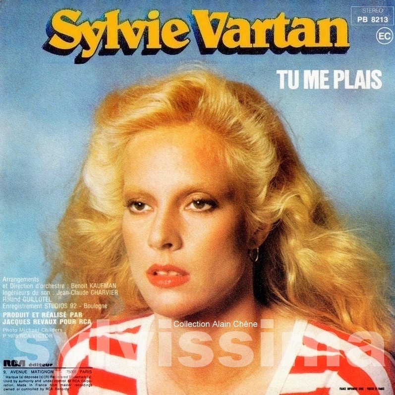 SP Sylvie Vartan  Solitude  -  PB 8213  -  Ⓟ 1978  verso