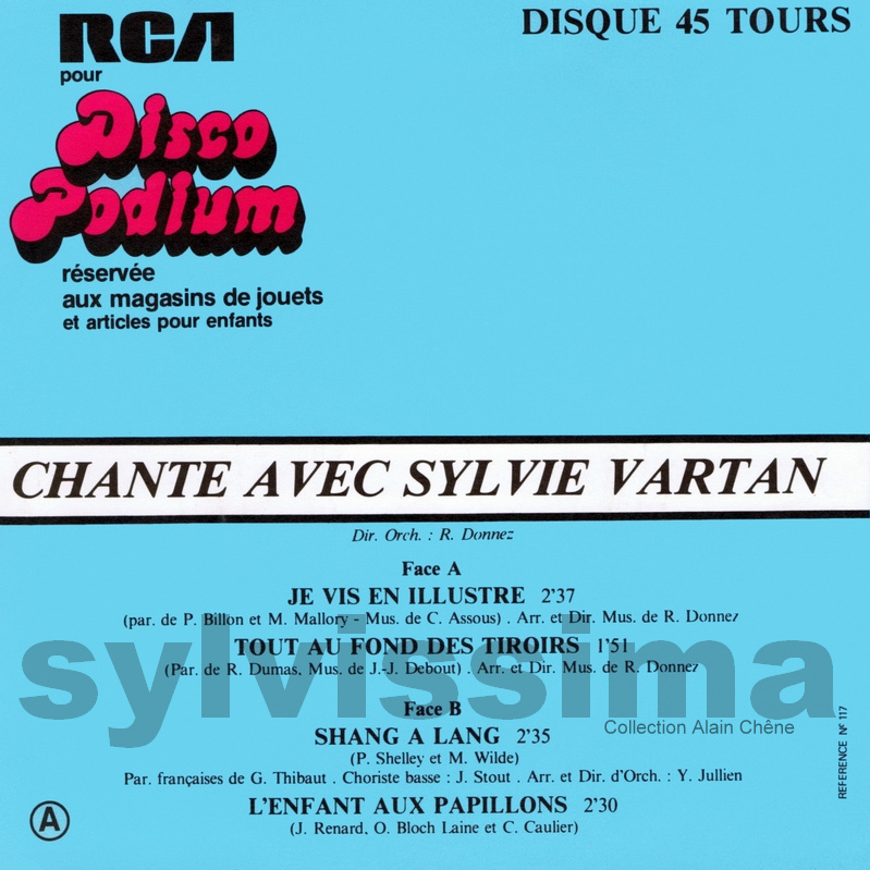EP Sylvie Vartan Je vis en illustré Pochette 2 - CDP 117 - Ⓟ 1979