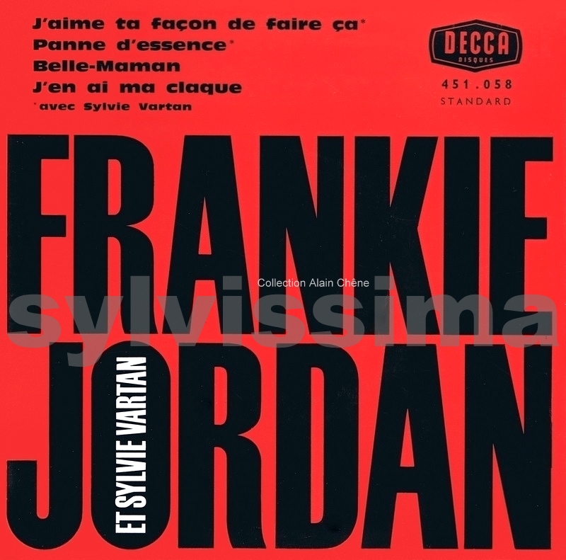  EP "Panne d'essence"  de Frankie Jordan avec la participation de Sylvie Vartan - DECCA 451058 Ⓟ 1961