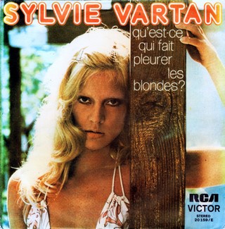 Sylvie Vartan SP Portugal "Qu'est-ce qui fait pleurer les blondes" RCA  20159/E  Ⓟ 1976