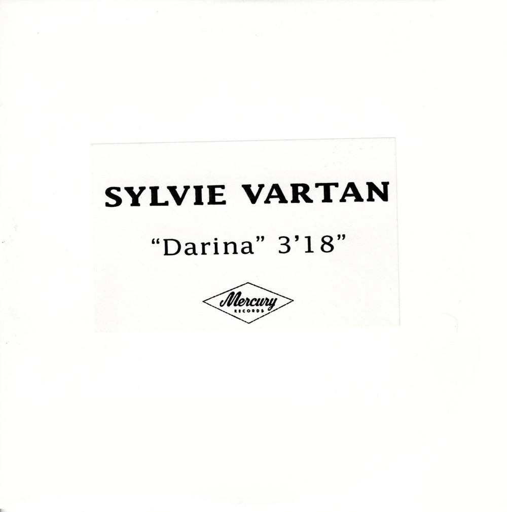 Sylvie Vartan CDS Advance  "Darina" recto