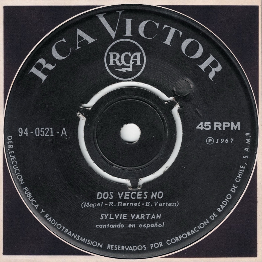 Sylvie Vartan SP Chili "Dos veces no"   RCA  94 0521 Ⓟ 1966