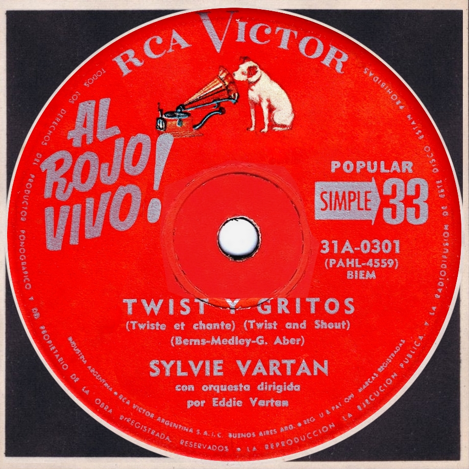 Sylvie Vartan SP Argentine "Twiste et chante"    34A-0301  Ⓟ 1963
