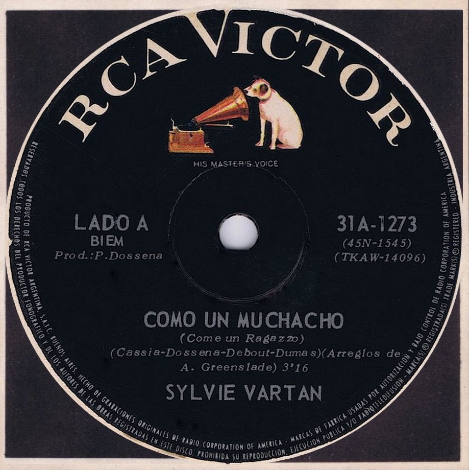 Sylvie Vartan SP Argentine "Come un ragazzo"   31A-1273 Ⓟ 1968
