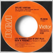 Sylvie Vartan SP Canada "Les hommes qui n'ont plus à rien à perdre"  RCA  75 5039 Ⓟ 1969