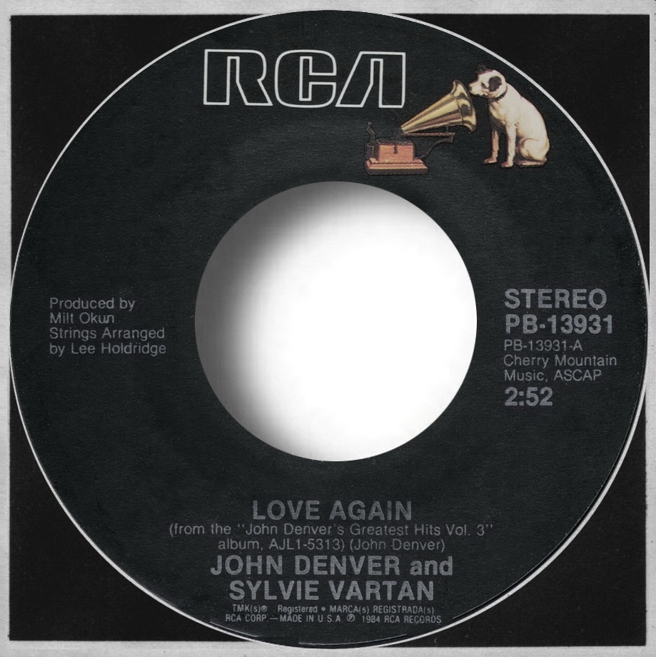 Sylvie Vartan et John Denver SP USA   "Love gain"   RCA PB 13 931612 Ⓟ 1984