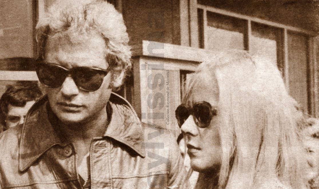 Sylvie Vartan et Johnny Hallyday à Montréal Dorval, 25 août 1975