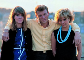 Françoise Hardy Johnny Hallyday et  Sylvie Vartan photographiés par Jean-Marie Périer, 1963