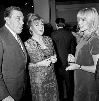 Sylvie Vartan, Fernandel et Line Renaud le 14 décembre 1966