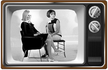 Sylvie Vartan et  Denise Glaser dans le Discorama du 27 mars 1966