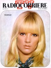 Sylvie Vartan en couverture de "TV Radio Corriere", Italie 1969