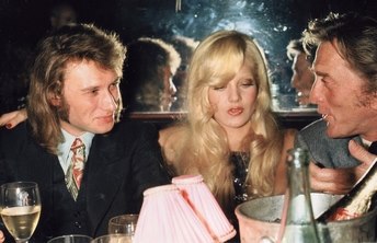 Sylvie Vartan Johnny Hallyday et Kirk Douglas, 1971