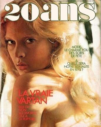 Sylvie Vartan en couverture du magazine "20 ans" en 1972