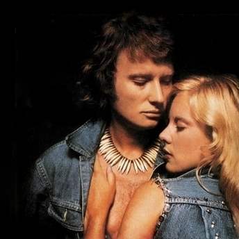 Sylvie Vartan et Johnny Hallyday, photo recto du 45 tours "J'ai un problème"