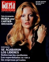 Sylvie Vartan en couverture du magazine espagnol "Gaceta", 1974