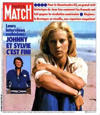 Sylvie Vartan en couverture de "Paris Match", 15 mai 1976