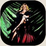 Sylvie Vartan Galerie Fan Art Sylvissima, Par Helmut Newton, en rouge et noir, Vignette