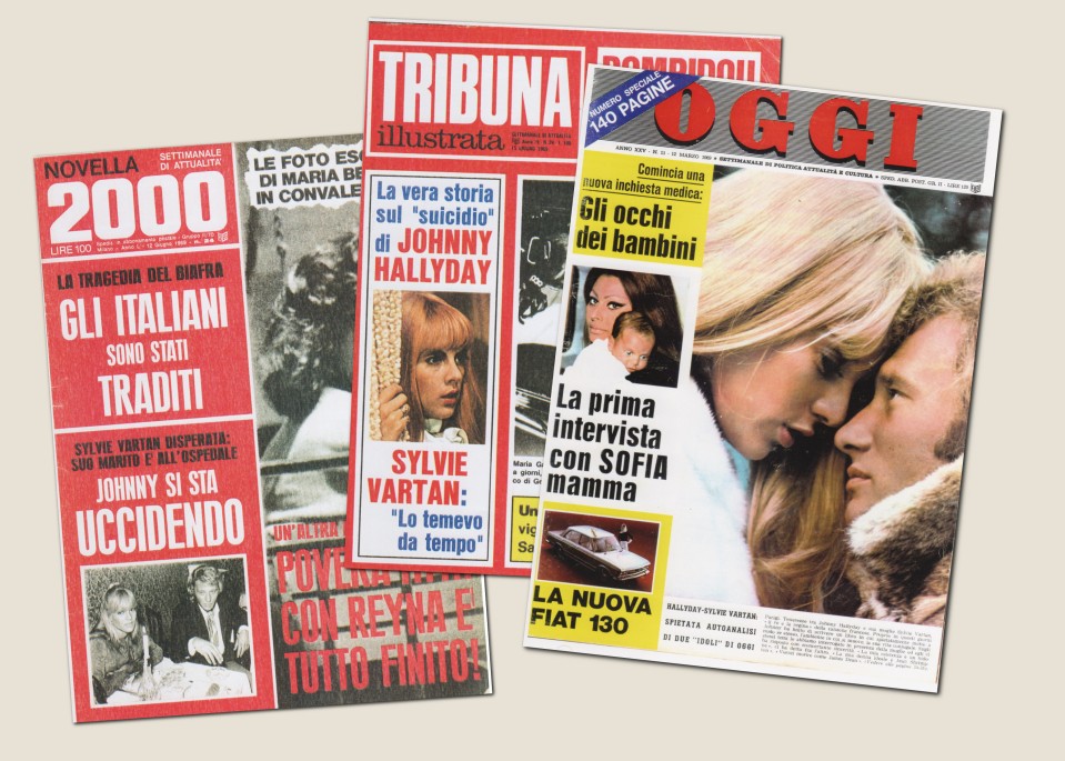 Sylvie Vartan en couverture de revues italiennes, 1969
