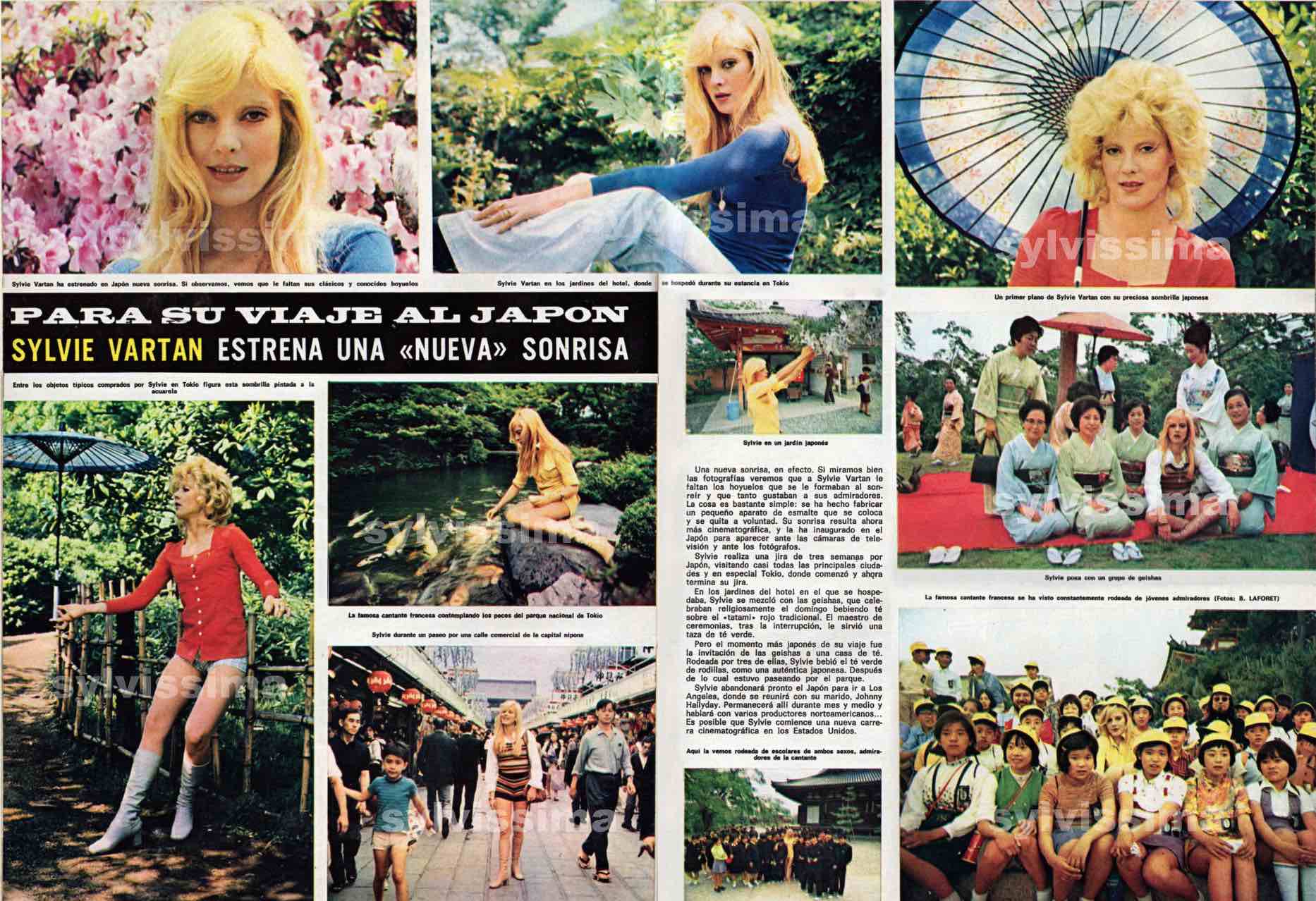 Presse espagnole Sylvie Vartan au Japon 1971