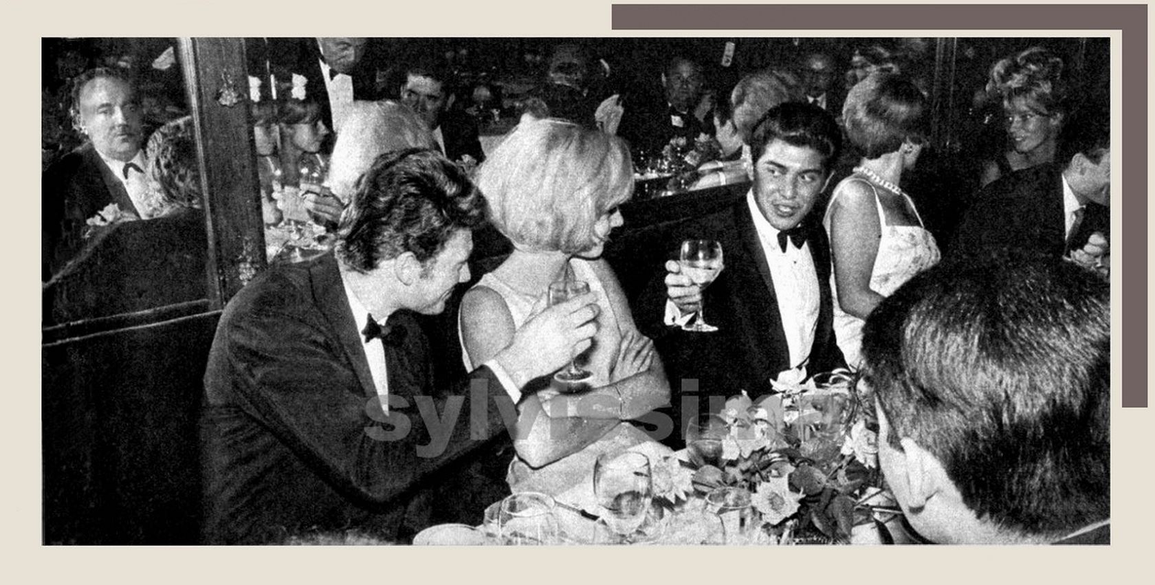 Johnny Hallyday, Sylvie Vartan, Paul Anka chez Maxim's, 1964