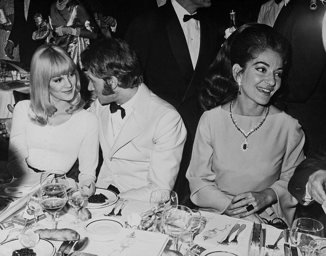 Sylvie Vartan, Johnny Hallyday et Maria Callas en 1966 première de Pourquoi pas au Lido