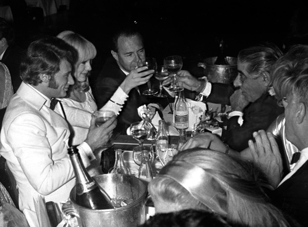 Sylvie Vartan et Onassis au Lido en 1966