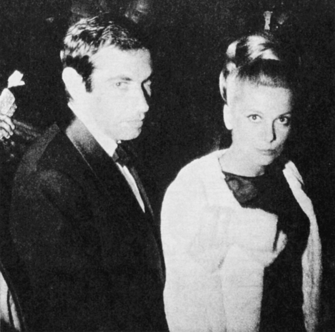 Catherine Deneuve et Roger Vadim assistent à la première du film de Sylvie Vartan "D'où viens-tu Johnny"""
