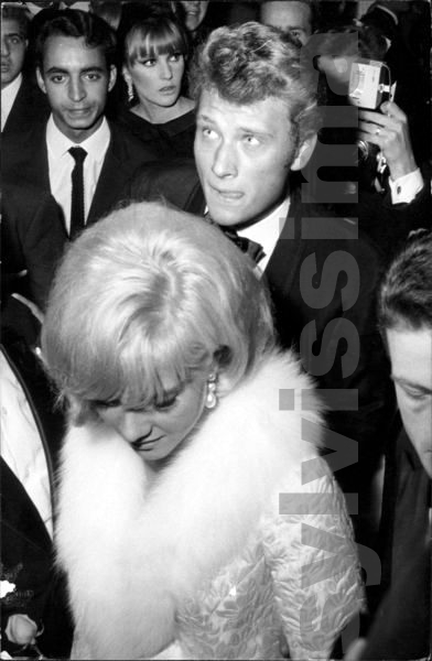 Arrivée de Sylvie vartan et Johnny Hallyday à l'Olympia, Première de "D'où viens-tu Johnny", 1963