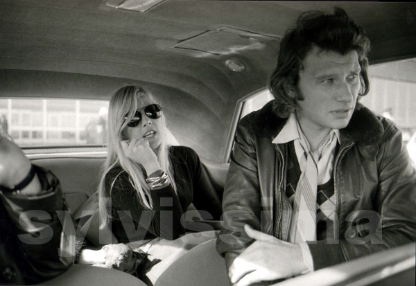 Sylvie Vartan et Johnny Hallyday a Rome en mars 1971