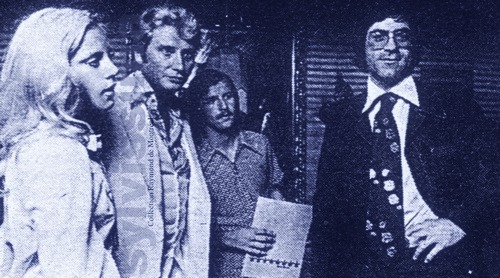 Sylvie Vartan et Johnny Hallyday rencontrent la presse Québec 1975