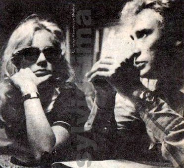 Johnny Hallyday et Sylvie  Vartan à CKVL-FM pour parler de musique et de musiciens, Montréal 1975