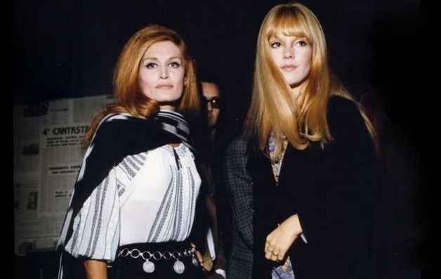 Sylvie Vartan et Dalida à Venise lors de  "La Mostra Internationale di Venizia" de 1968