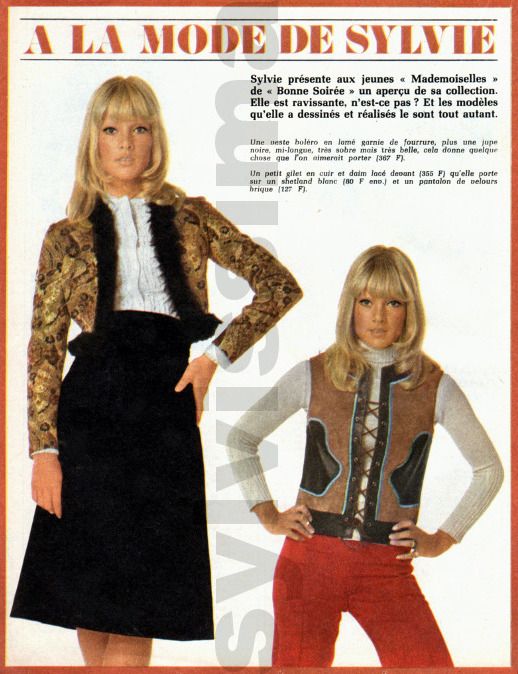 Revue Bonne Soirée septembre 1968 "Sylvie Vartan présente sa collection" Article "A la mode de Sylvie" page 1