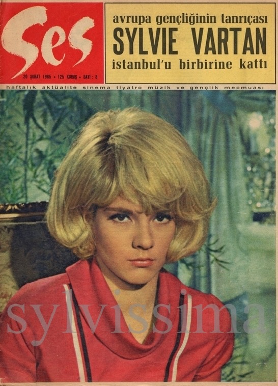 Sylvie Vartan en couverture du magazine turc "SES" 20 février 1965