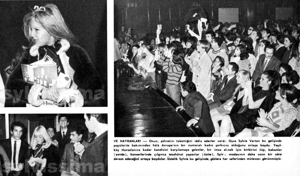 Sylvie Vartan Tournée en Turquie 1966 - Public et séance de dédicaces