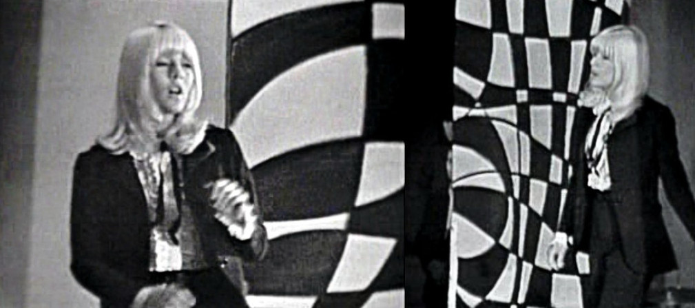 Sylvie Vartan chante "L'air qui balance" dans l'émission "A tous vents", 1966
