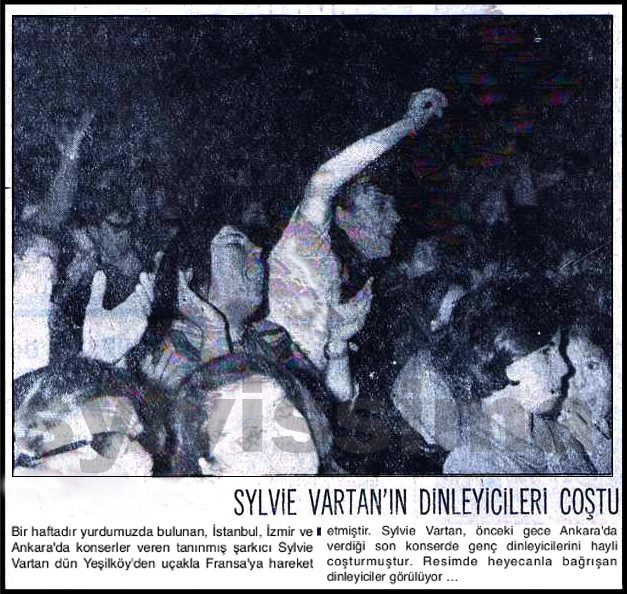 Public turc de Sylvie Vartan, concert à Ankara, 1966