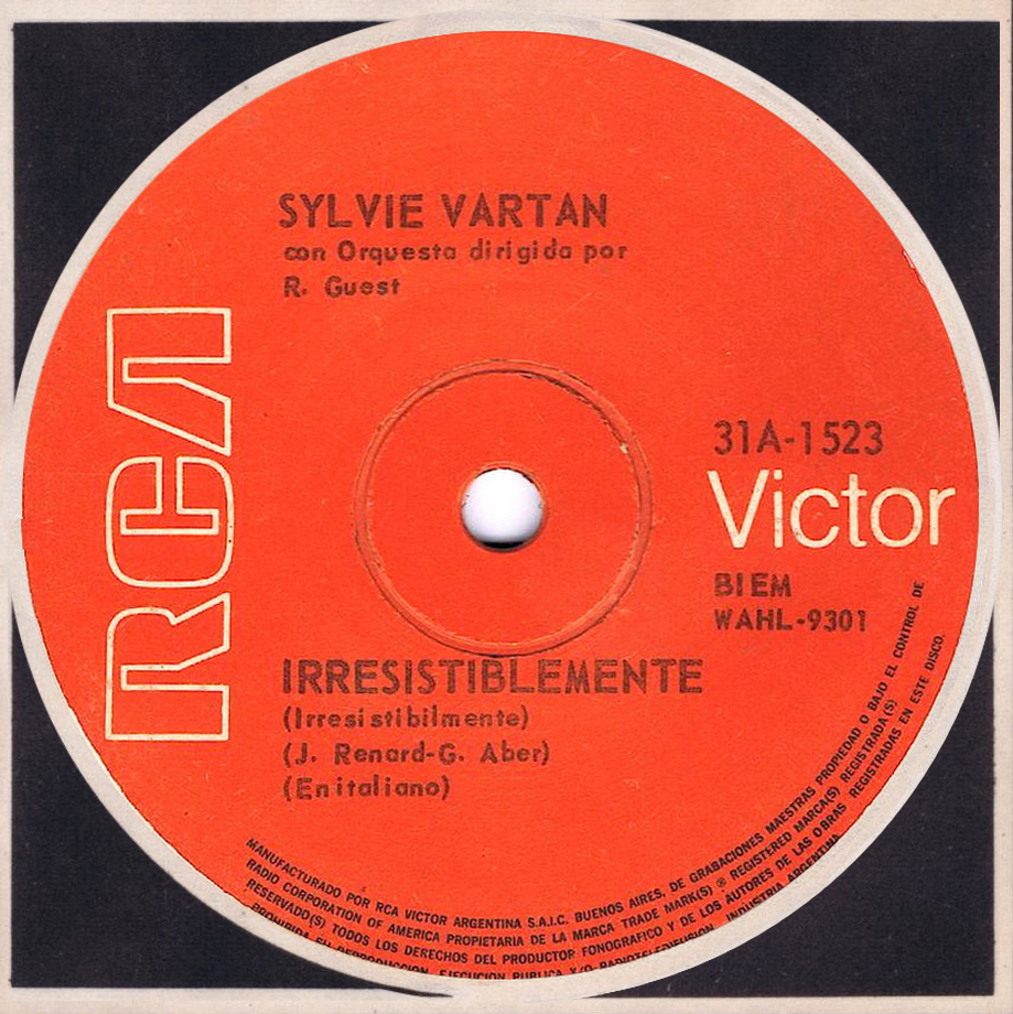 Sylvie Vartan SP Argentine "Irrisistibilmente"   31A-1523 Ⓟ 1969
