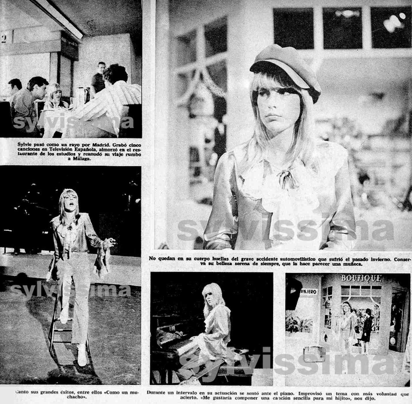 Article "Semana" N°1488 sur Sylvie Vartan (Espagne,1968)