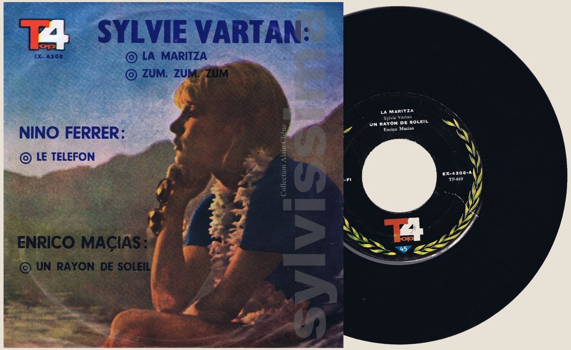Sylvie Vartan 45 tours Iran TOP4 EX 4308 "La Maritza" - "Zum zum"